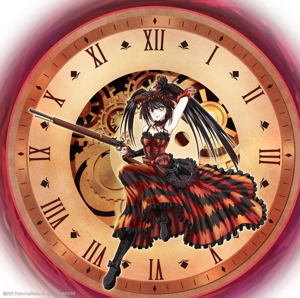 二次元卡通美少女手绘少女