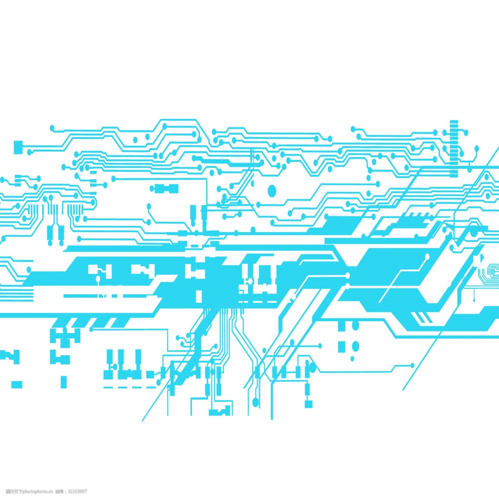 科技感線條線路板元素