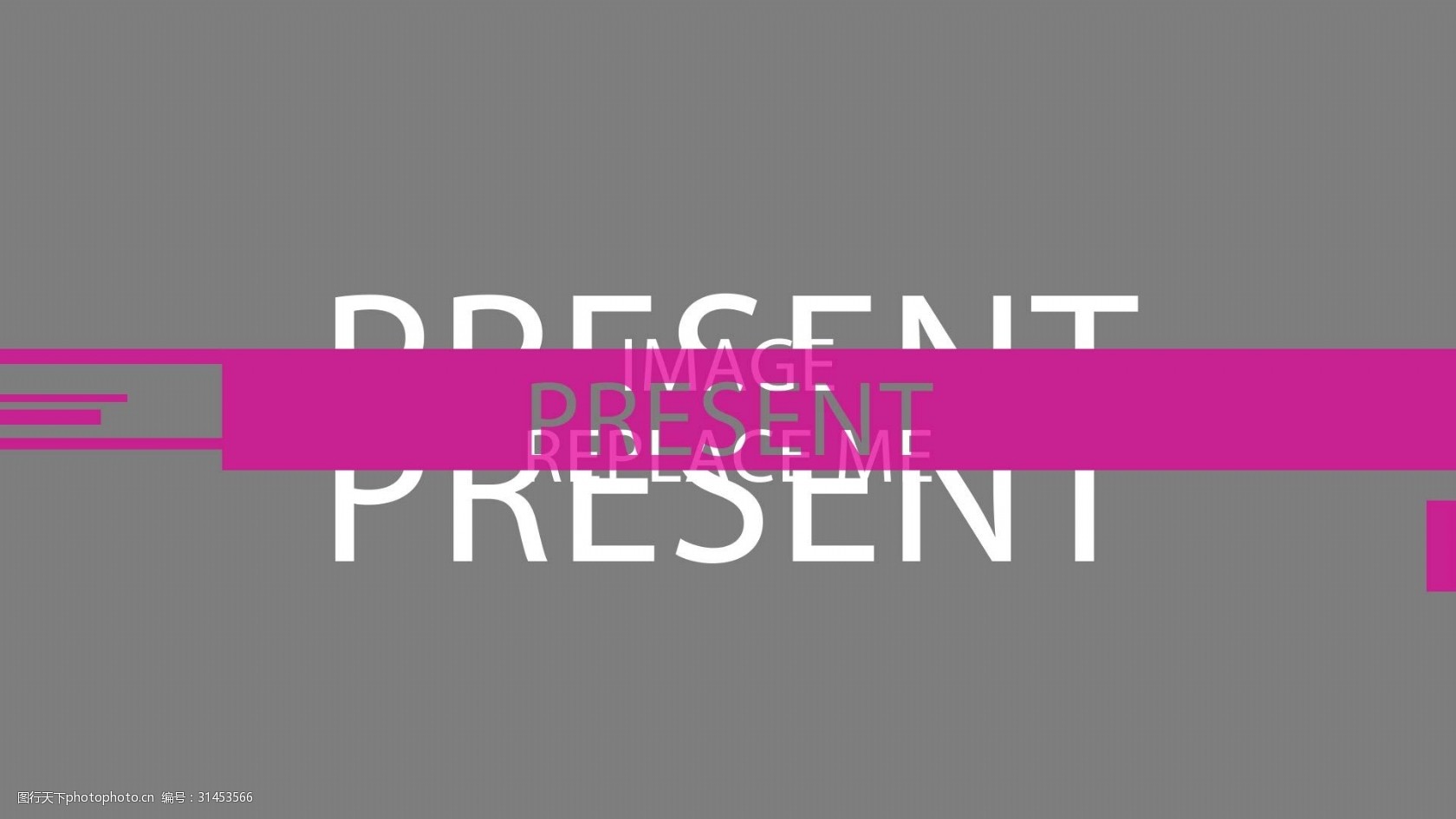 时尚黑白彩色标题对比宣传片头图片-图行天下图库