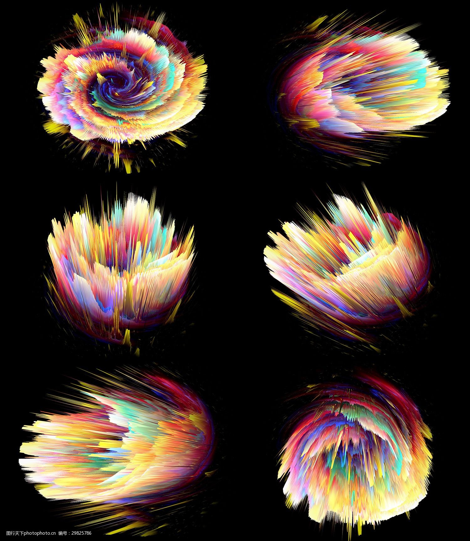 爆炸放射炸裂酷炫背景高清大图