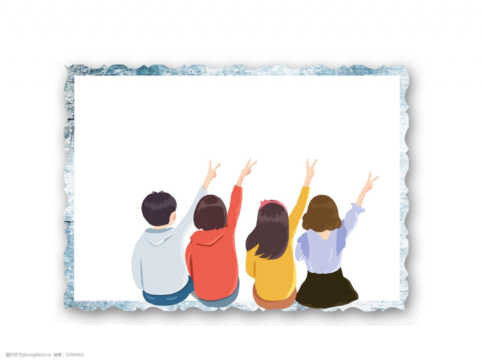 学生背影免抠下载