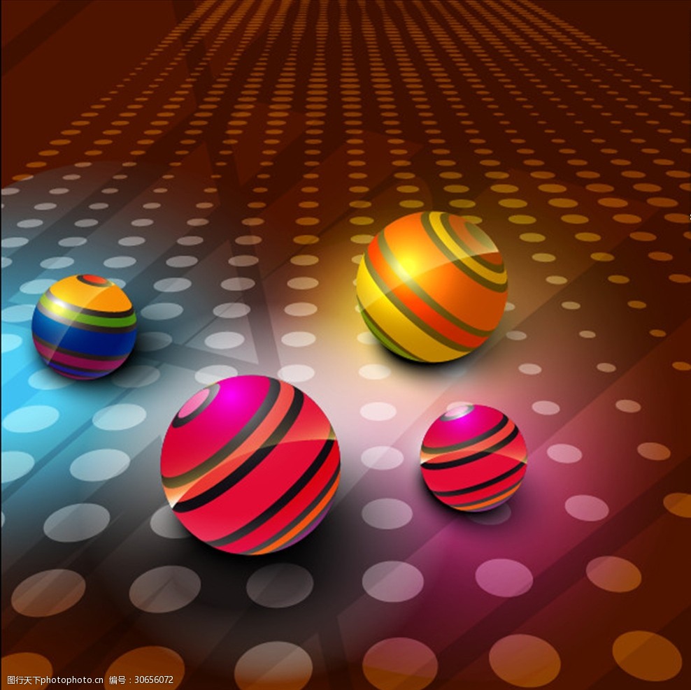 彩色立体球状背景