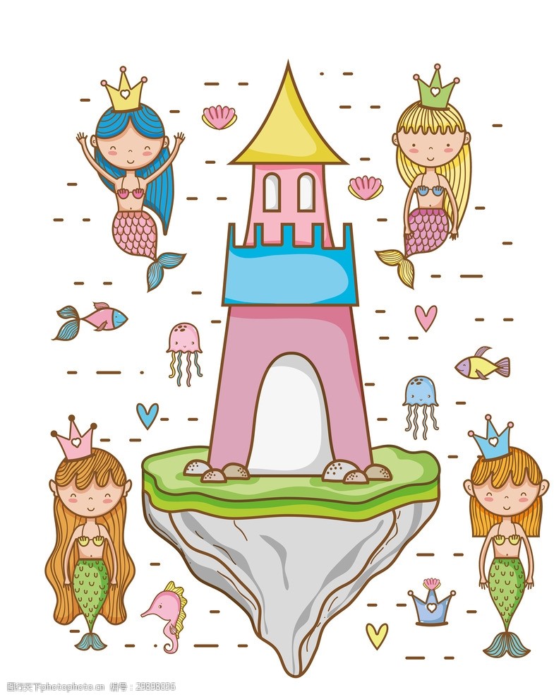 卡通城堡图片 图行天下素材网
