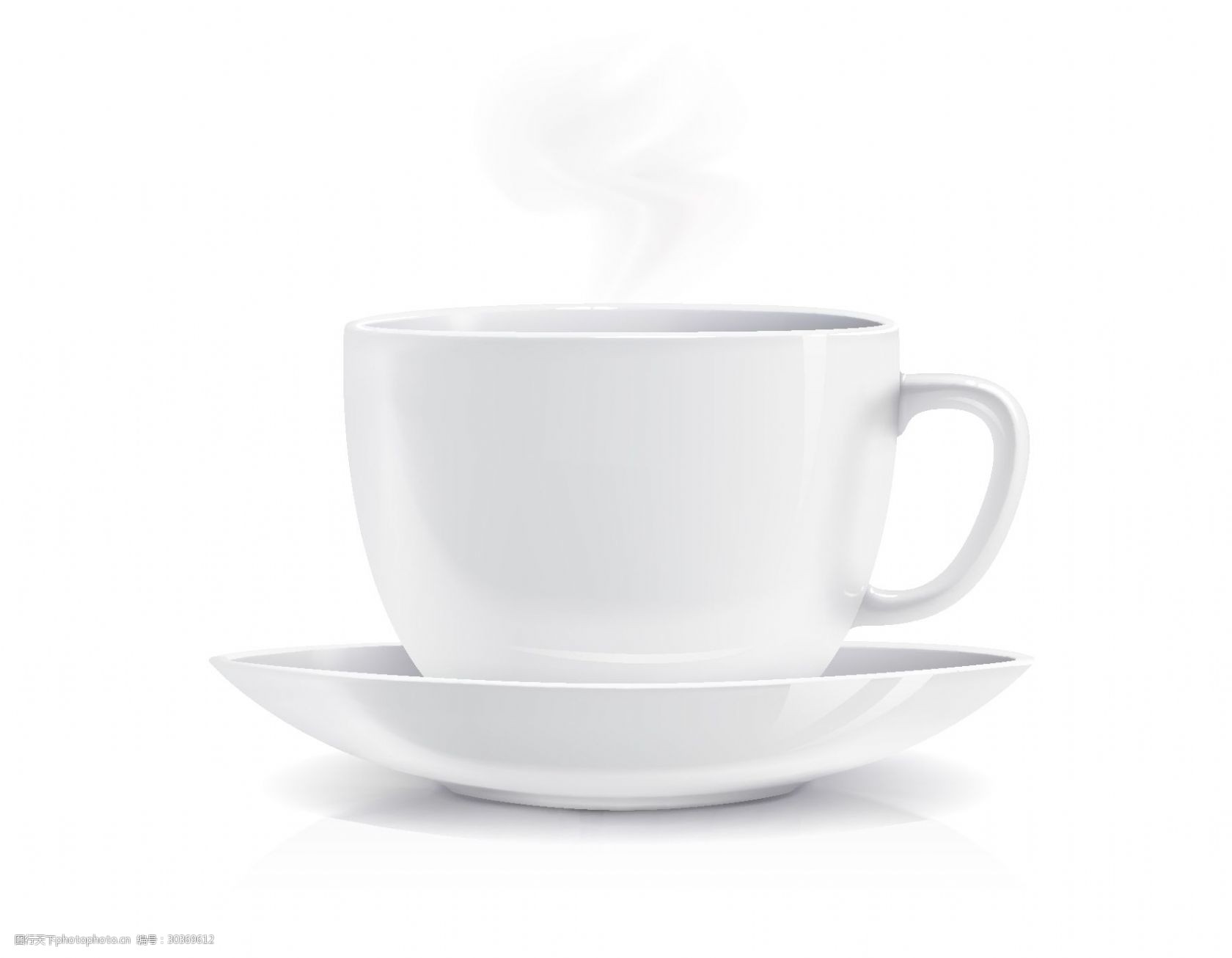 白色咖啡杯矢量元素