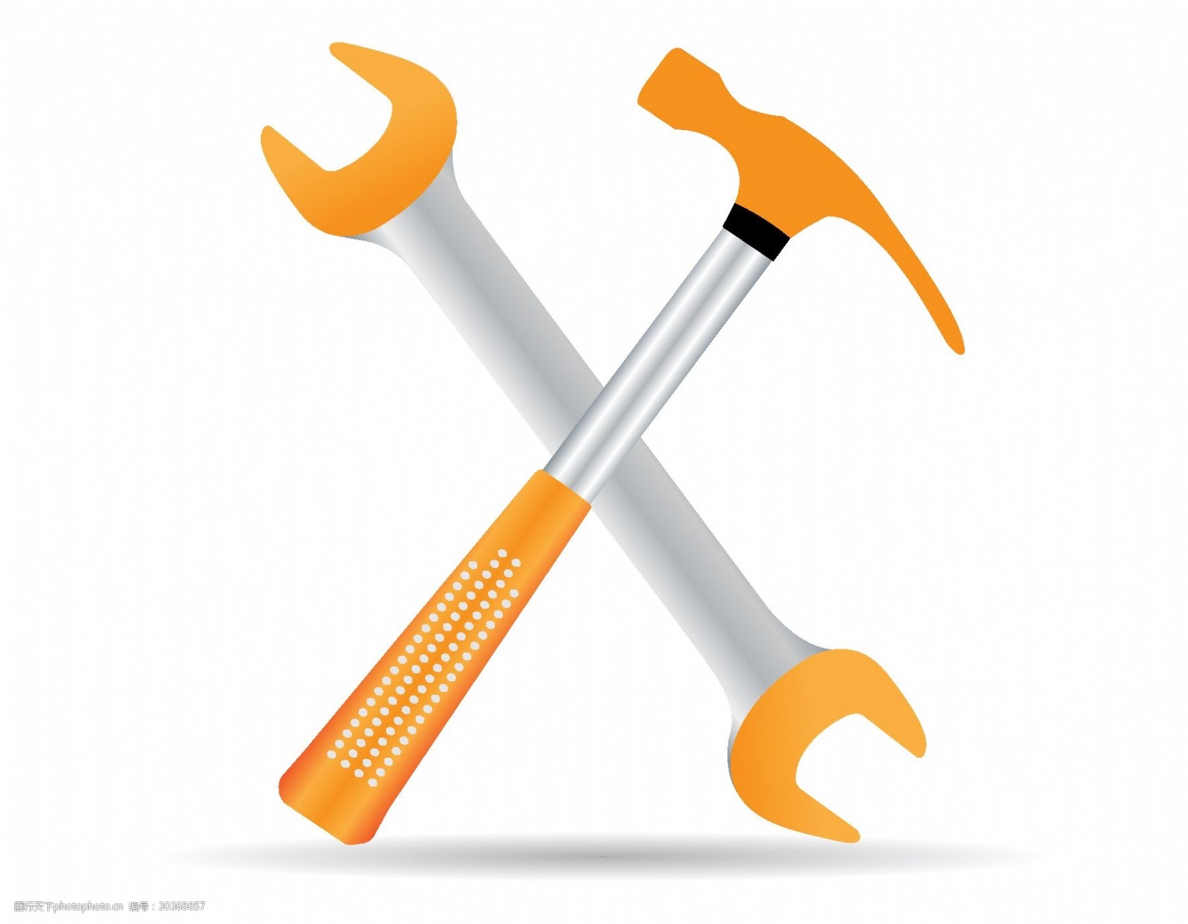 维修金属工具扳手与锤子图片-图行天下图库