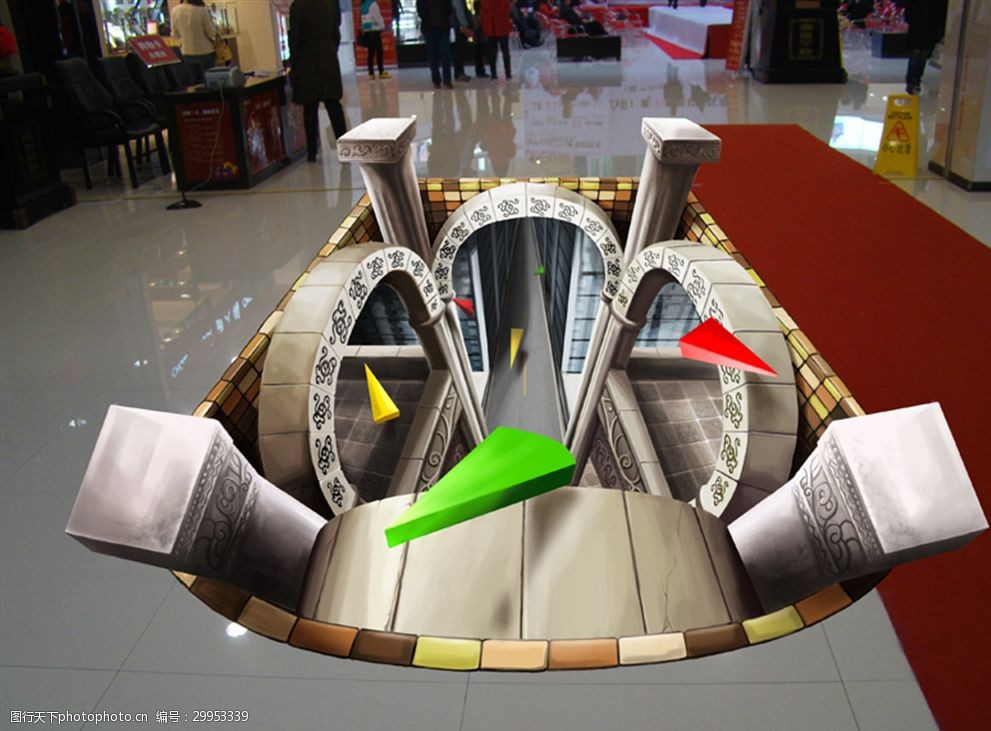 3d壁纸墙画裸眼3d地贴图