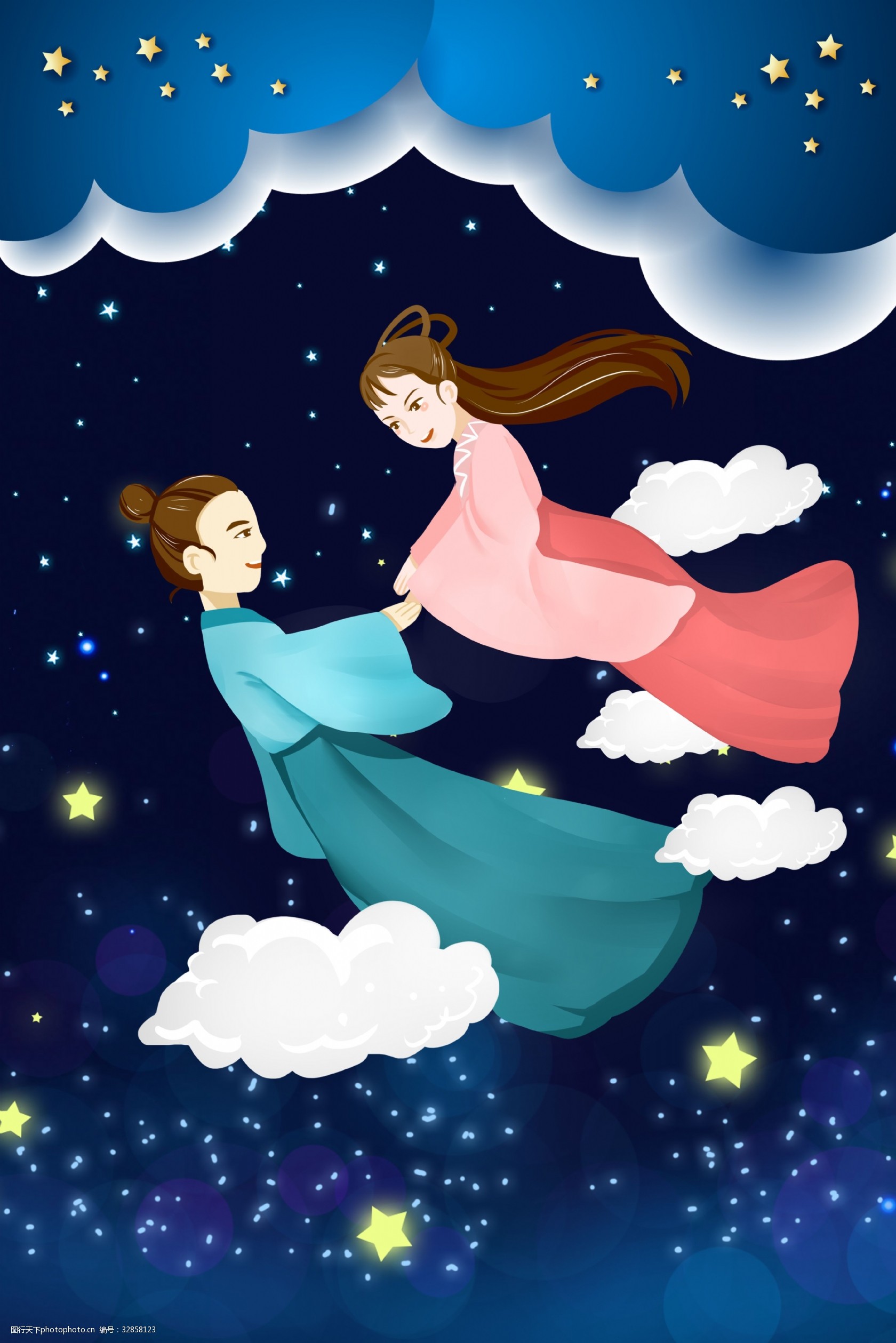 关键词:紫色星空七夕主题海报 七夕 情人节 紫色 星空 情侣 云朵 简约