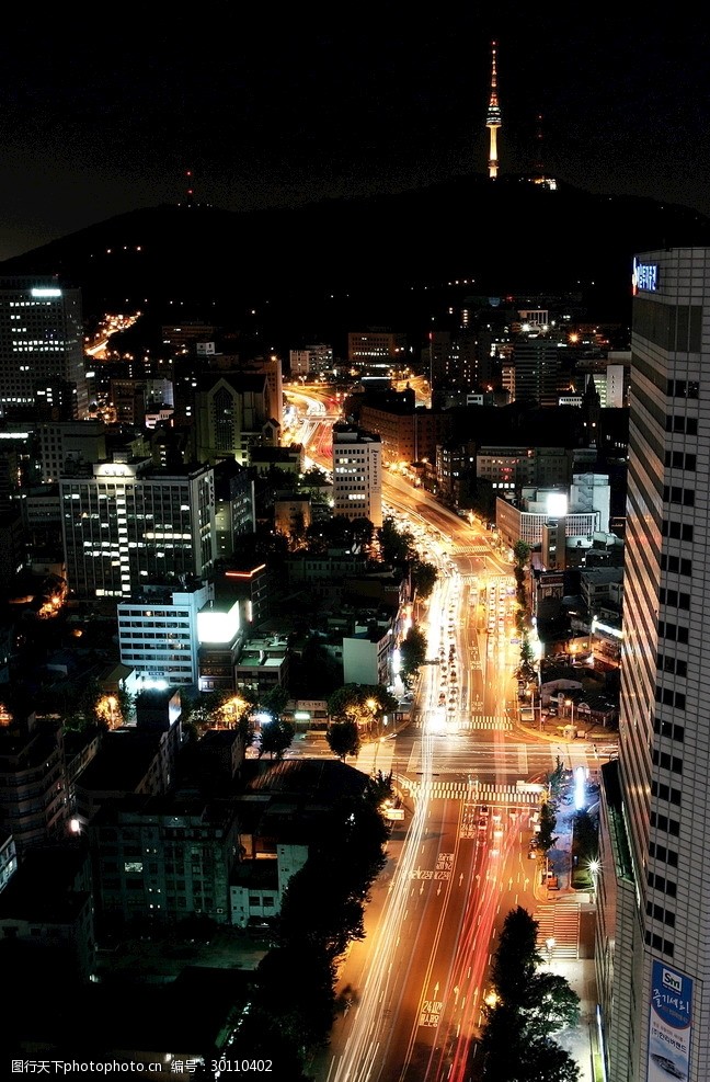 城市夜景自然景觀建築風景