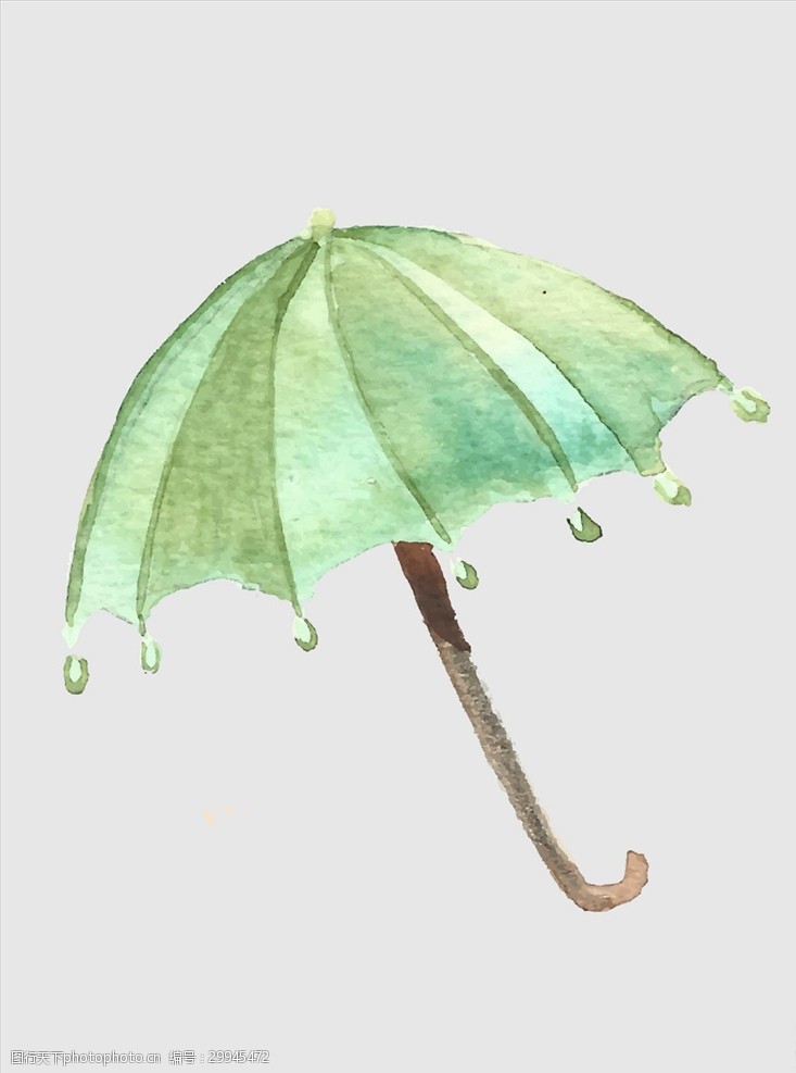 简易矢量水彩画