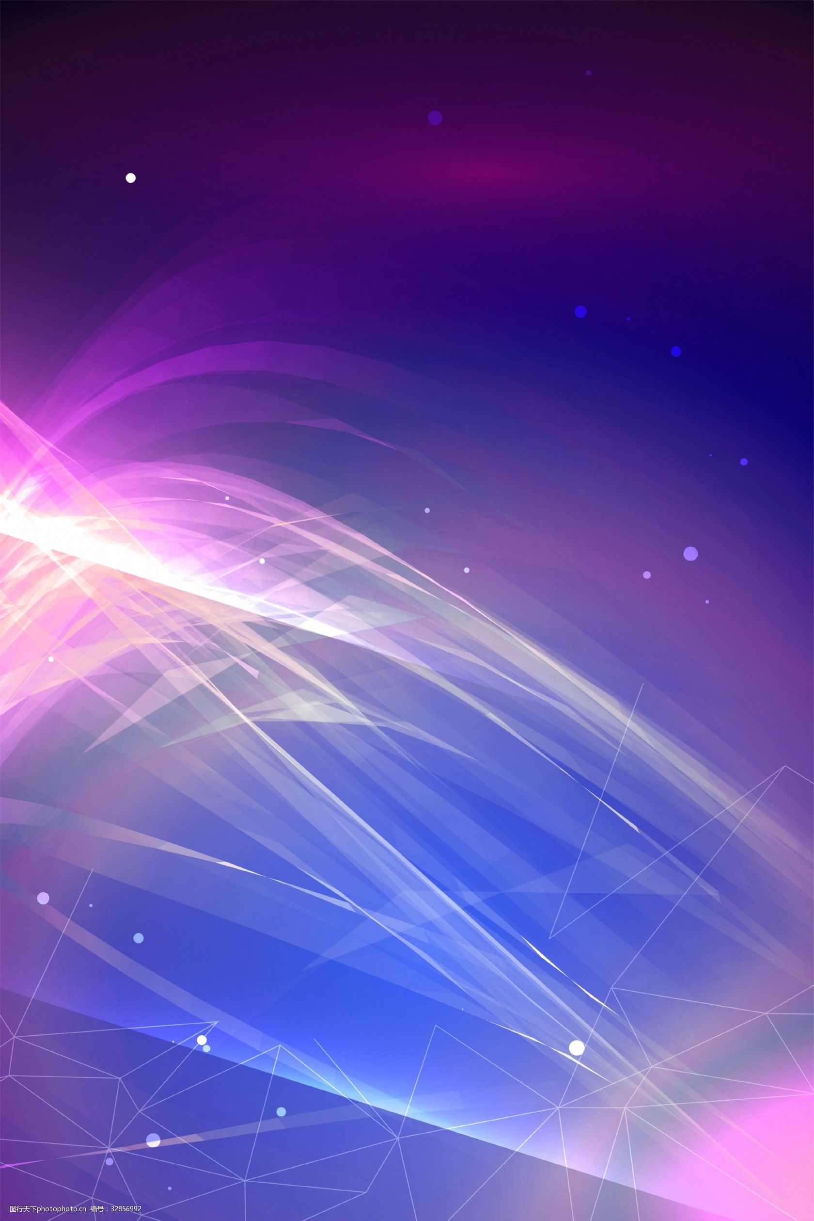 粉紫小清新渐变背景海报