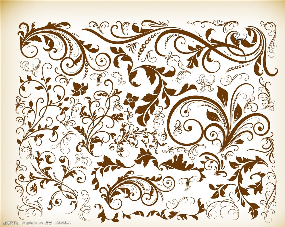 精美欧式手绘花纹