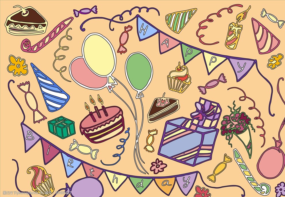 派对素材eps分层