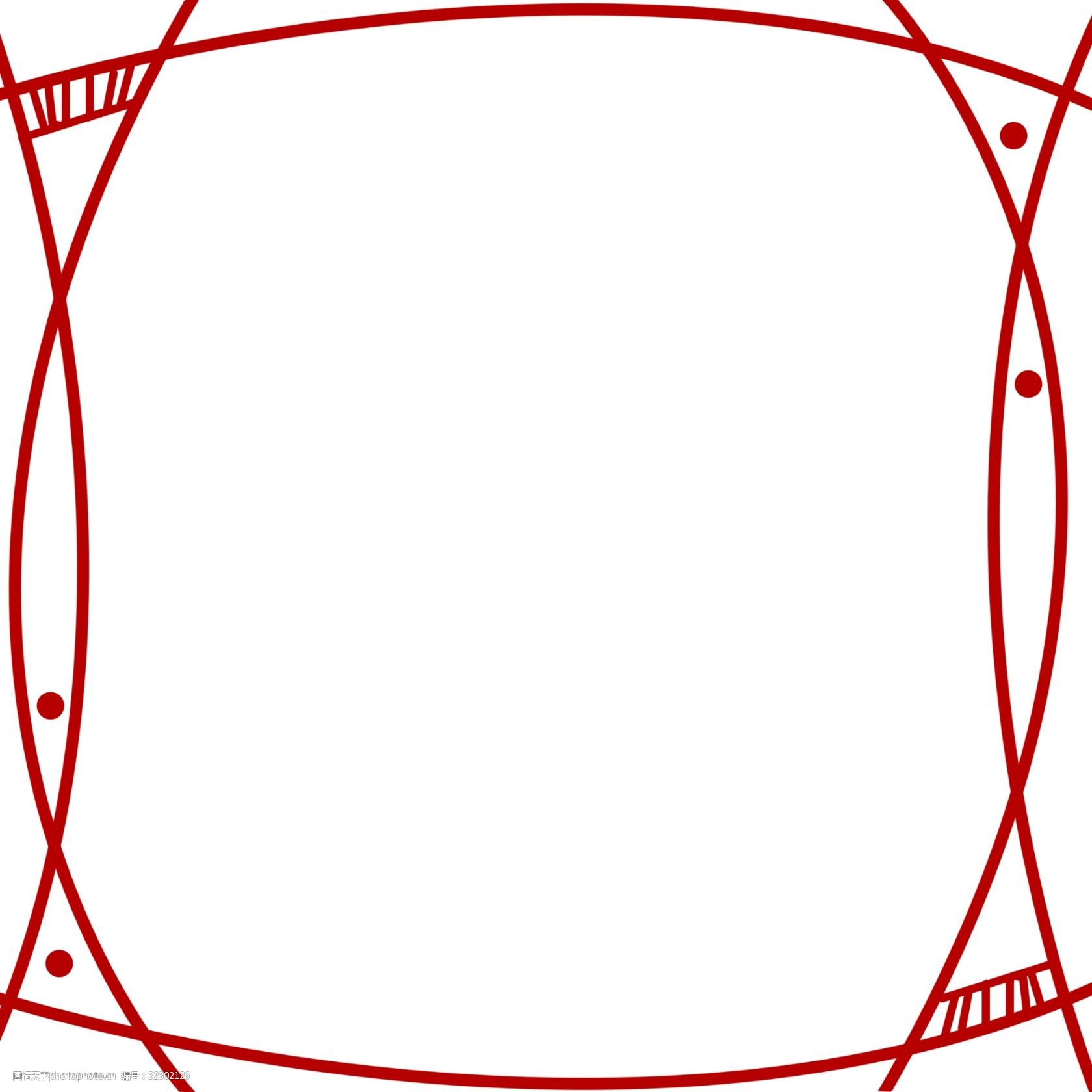年年有鱼手绘简约文艺清新边框透明底png图
