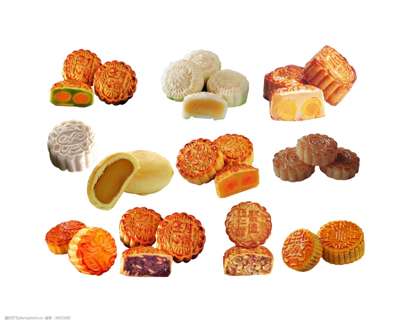 好多月饼中秋节素材图案设计png