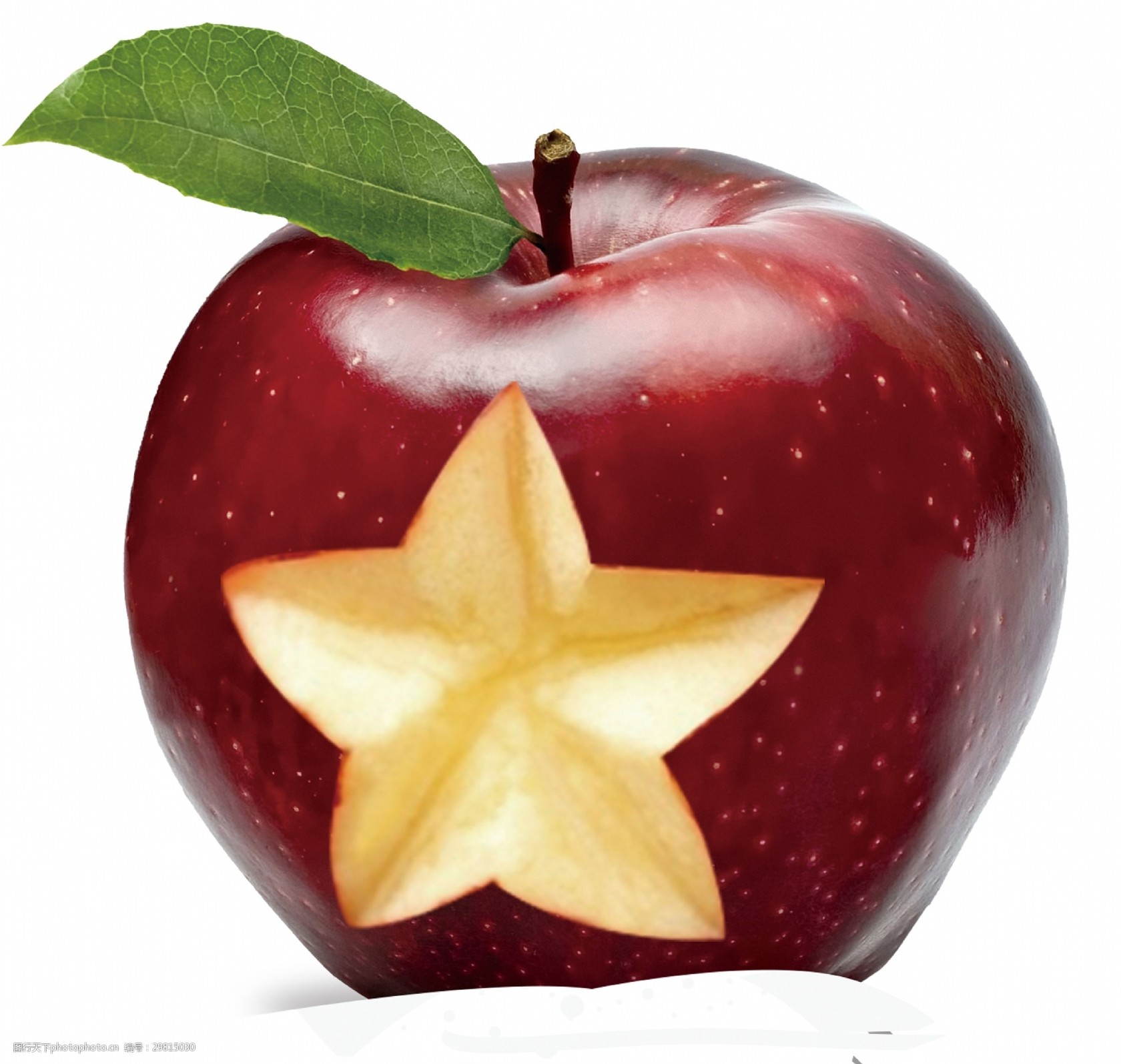 关键词:创意平安果元素 苹果 五角星 红色 叶子 水果