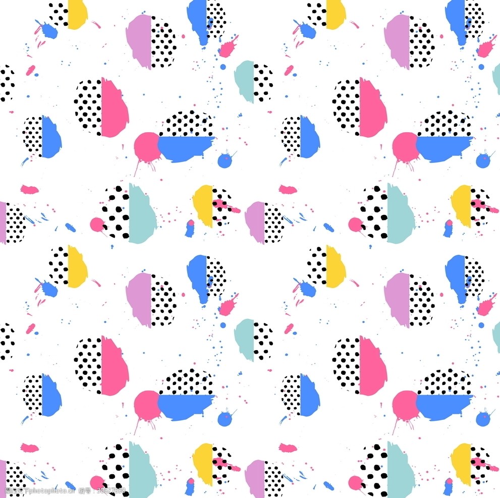 抽象几何印花图案