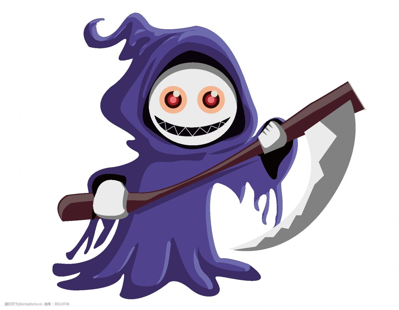 卡通万圣节幽灵元素