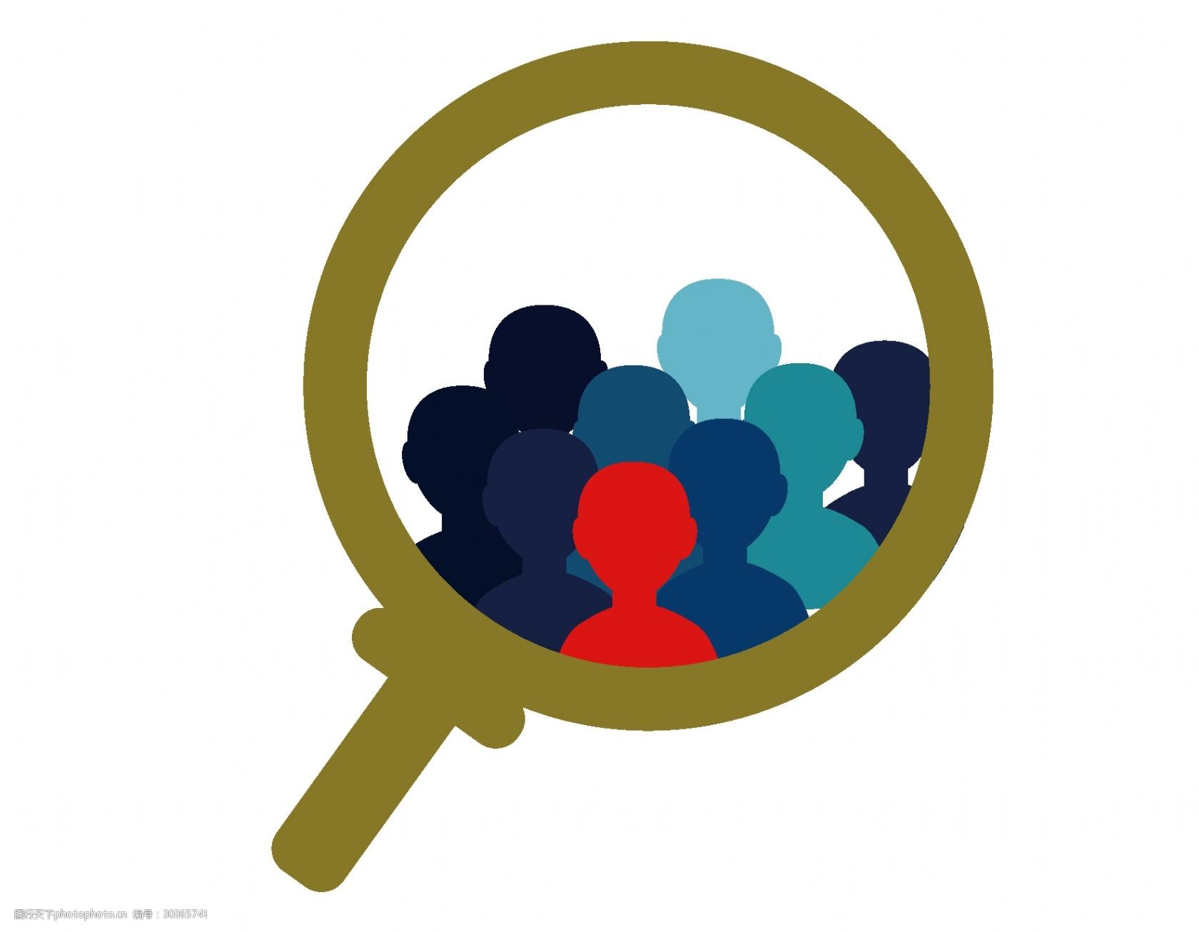 矢量放大镜元素