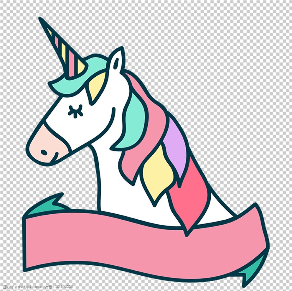 设计图库 其他 其他图片素材 关键词:独角兽透明底 独角兽图片 高清