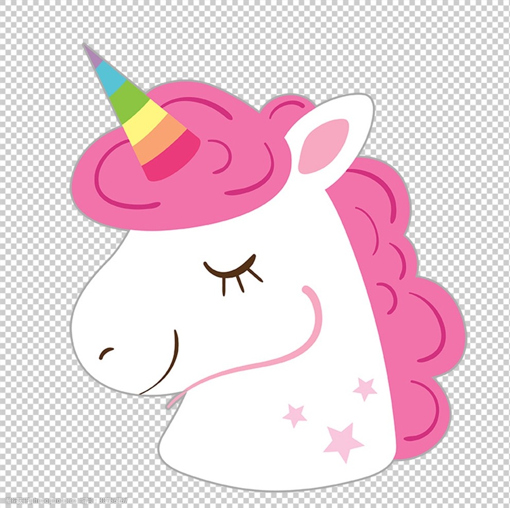 设计图库 其他 其他图片素材 关键词:独角兽透明底 独角兽图片 高清