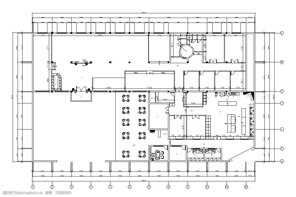 室內設計 室內裝飾 餐飲 餐廳 平面圖 最新 2018 工裝